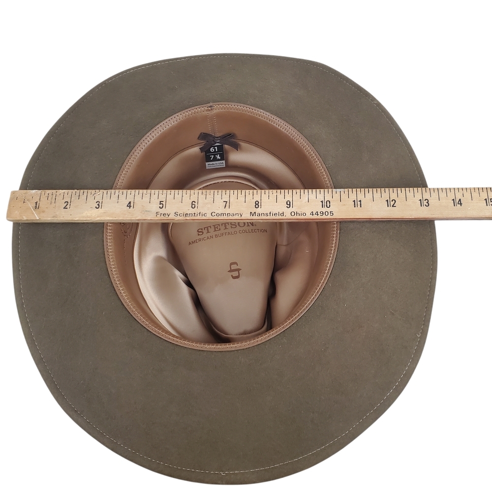 Stetson Rawhide XXX Buffalo Western Cowboy Hat. Mink. 61. NWOT - Picture 10 of 11